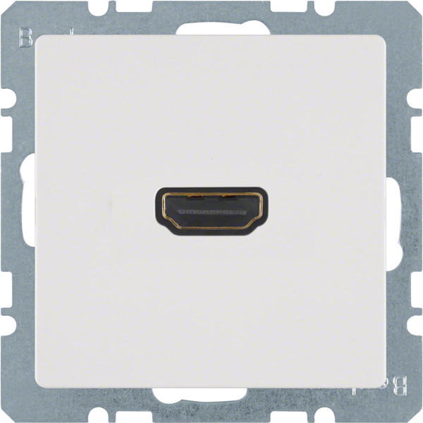 Berker 3315436089 High Definition Steckdose mit 90°-Steckanschluss Q.x polarweiß. samt