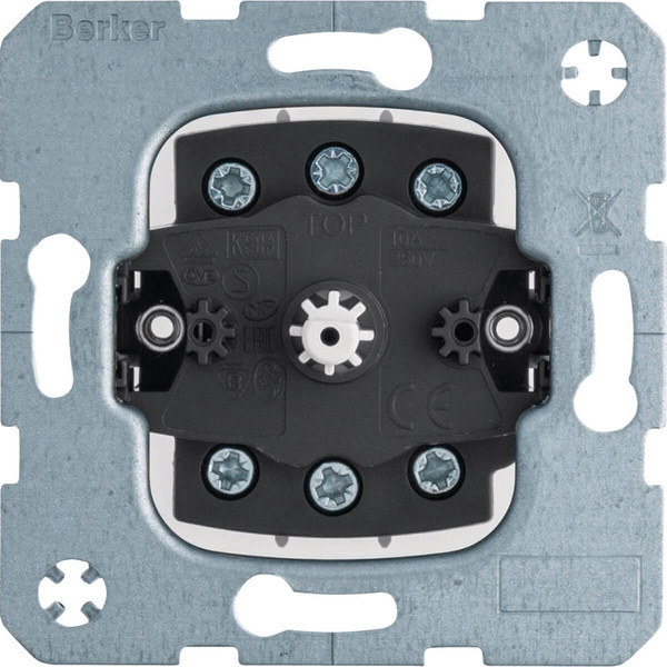 Berker 384203 Jalousie-Drehschalter 2-polig.Tastrast-Funktion. Jalousiesteuerung