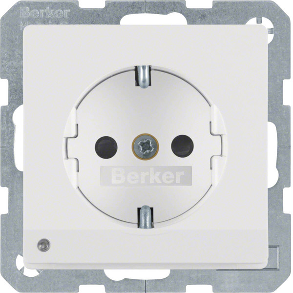 Berker 41096089 Steckdose Schuko mit LED-Orientierungslicht Q.x polarweiß. samt