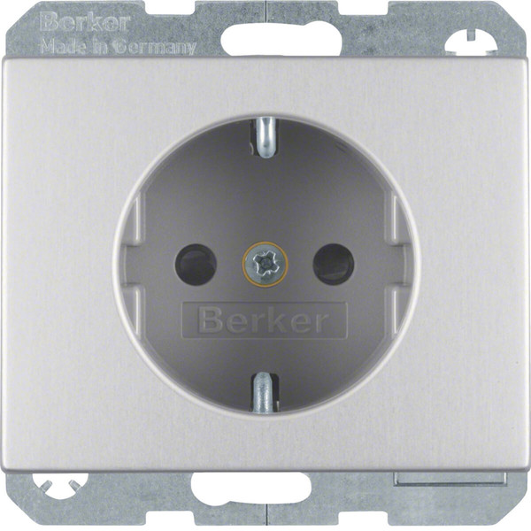 Berker 41357003 Steckdose Schuko mit erhöhtem Berührungsschutz K.5 Alu