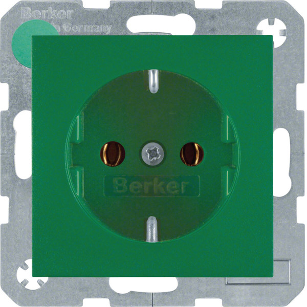 Berker 41431913 Steckdose Schuko S.1/B.3/B.7 grün. matt