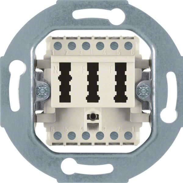 Berker 454402 TAE-Steckdose 2 x 6/6NFF Modul-Einsätze weiß. matt
