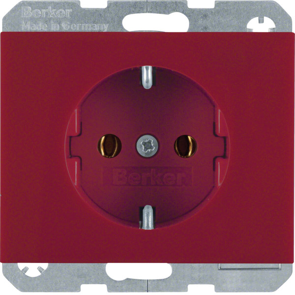 Berker 47157015 Steckdose Schuko K.1/K.5 rot. glänzend