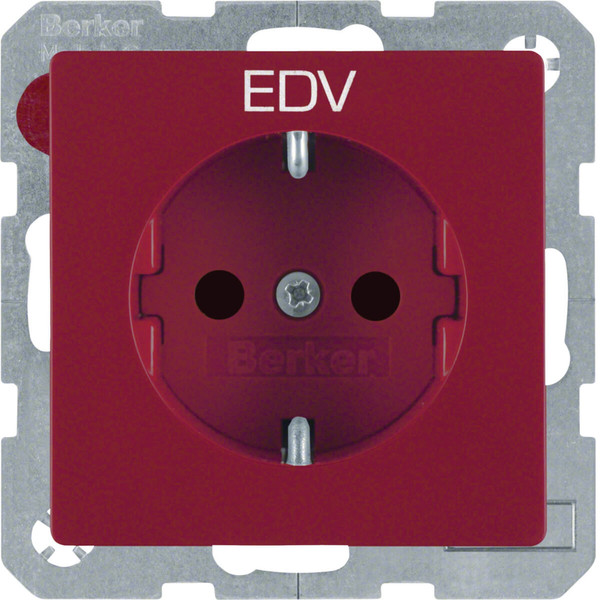 Berker 47236022 Steckdose Schuko mit erhöhtem Berührungsschutz. Q.x.rot samt