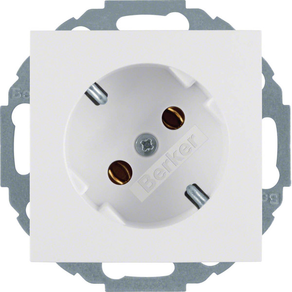 Berker 47278989 Steckdose Schuko 45° S.1/B.3/B.7 polarweiß. glänzend