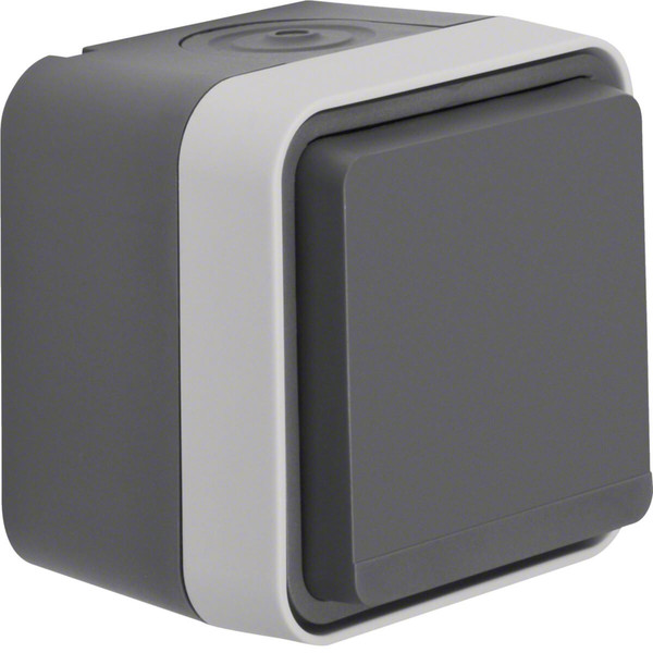 Berker 47403515 Steckdose Schuko mit Klappdeckel AP W.1 grau