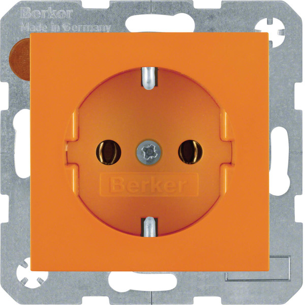 Berker 47438914 Steckdose Schuko S.1/B.3/B.7 orange. glänzend