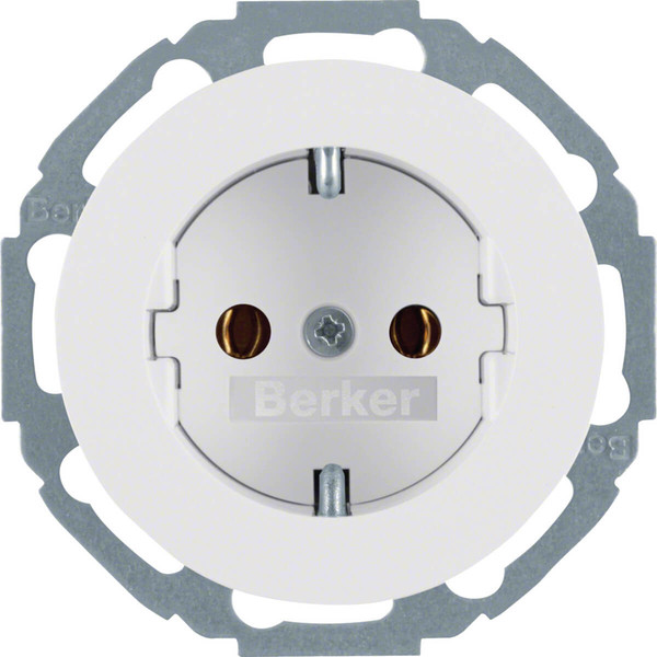 Berker 47452089 Steckdose Schuko Serie R.Classic polarweiß. glänzend