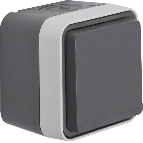 Berker 47633505 Steckdose Schuko m. Klappdeckel u. erh. Berührungsschutz W.1. grau