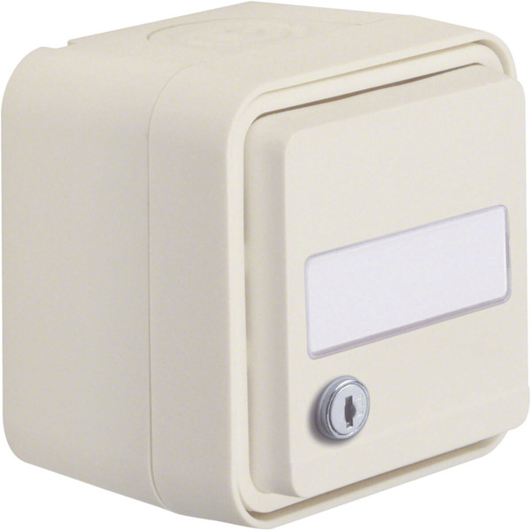 Berker 47893502 Steckdose Schuko mit Klappd.. Beschriftungsfeld. gl.Schließung AP W.1 polarweiß