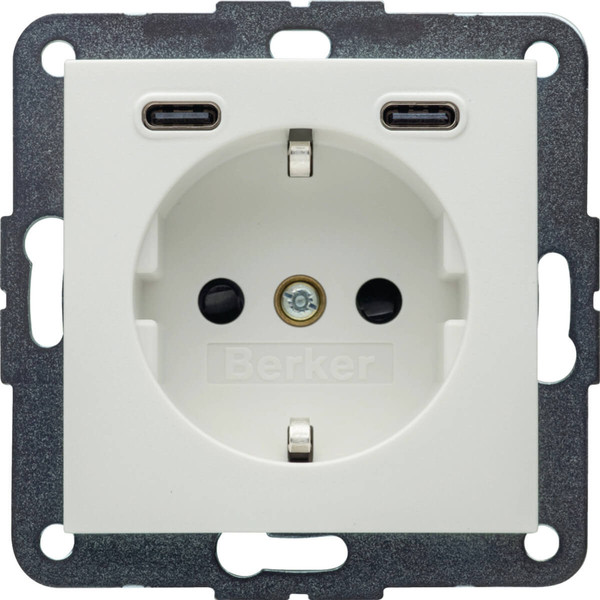 Berker 48151909 Steckdose SCHUKO/USB CC 20W PD S1 pw mt