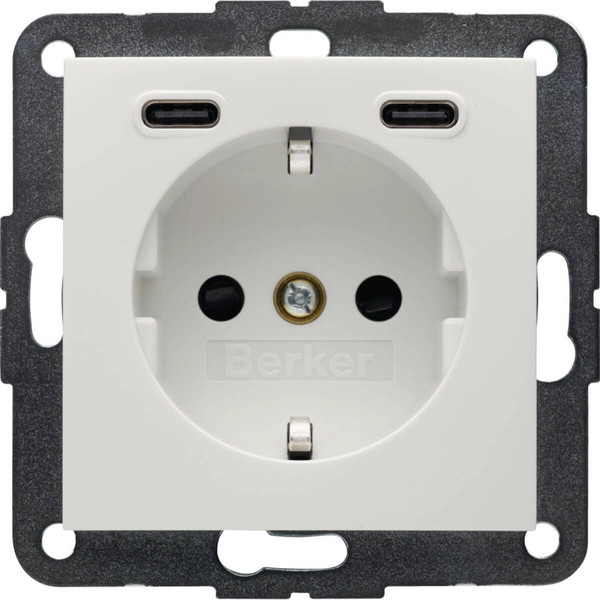 Berker 48158989 Steckdose SCHUKO/USB CC 20W PD S1 pw gl