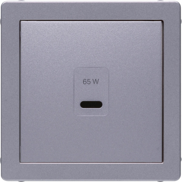 Berker 48606084 Zentralstück für USB Q.x. aluminium samt. lackiert