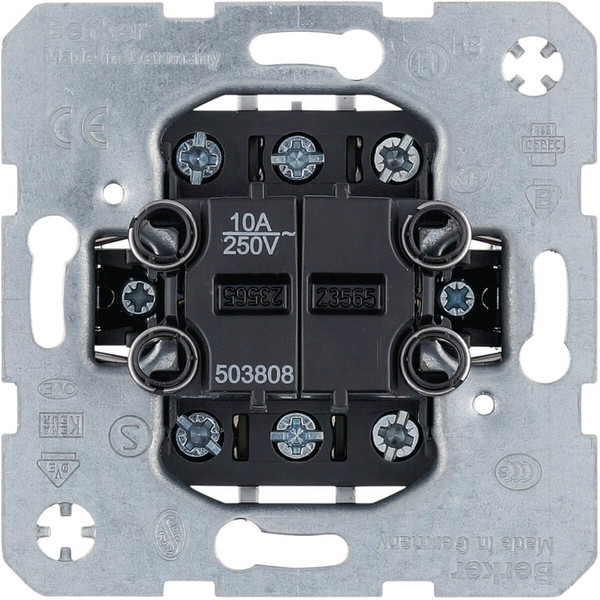 Berker 503808 Serientaster 2 Wechsler mit getrennten Eingangsklemmen