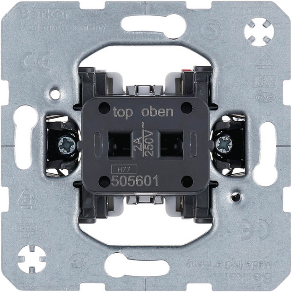 Berker 505601 Tastereinsatz f. Hotelcard-Schaltaufsatz. 2 A. Wechsler. verwendb. als S oder Ö