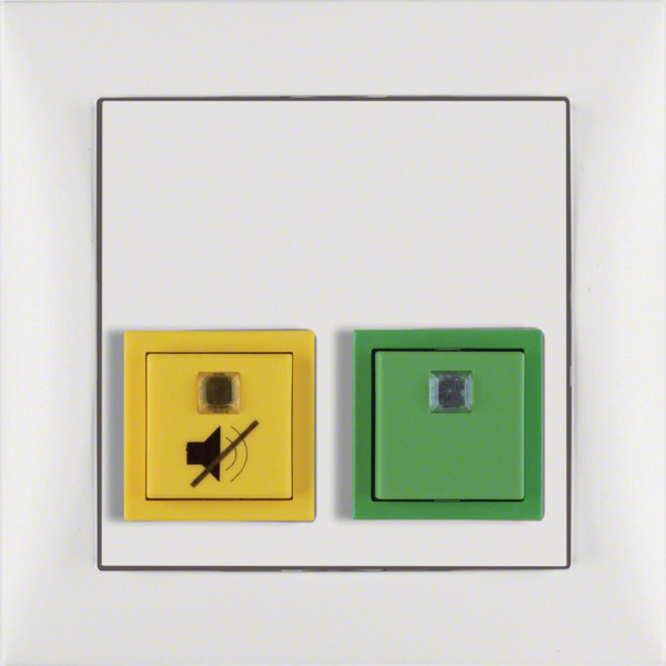 Berker 52059909 Abstell-/Anwesenheitstaster mit Rahmen S.1 polarweiß. matt