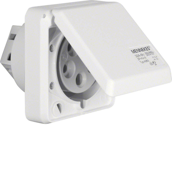 Berker 568301 CEE Steckdose 5-polig Eb 32 A mit Klappdeckel Verbindungssysteme polarweiß