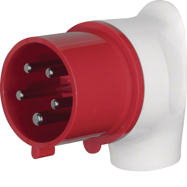 Berker 578201 CEE Winkelstecker 5-polig 32 A Verbindungssysteme grau/rot