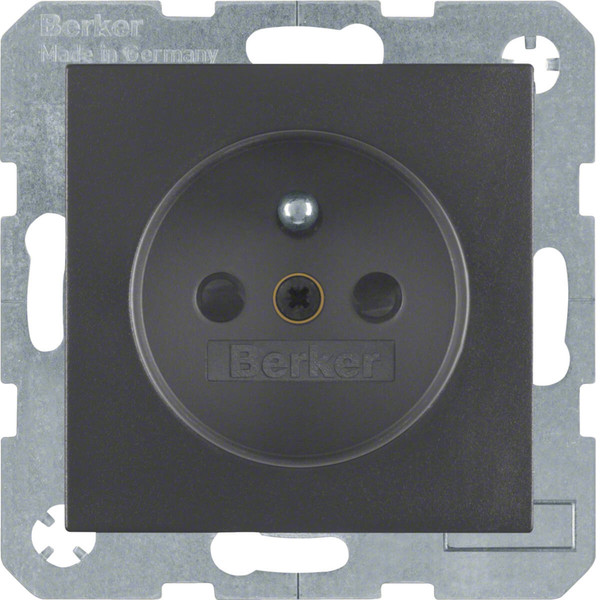 Berker 6765761606 Steckdose mit Schutzkontaktstift u. erh.BS S.1/B.3/B.7 anthrazit. matt