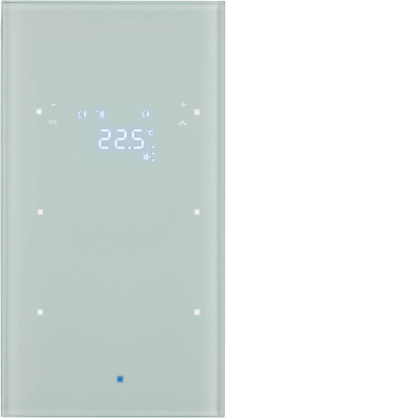 Berker 75642030 Glas-Sensor 2fach mit Temperaturregler TS Sensor. polarweiß