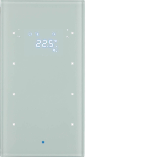 Berker 75643030 Glas-Sensor 3fach mit Temperaturregler TS Sensor. polarweiß