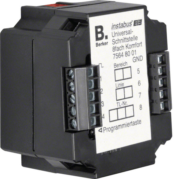 Berker 75648001 Universalschnittstelle 8fach Komfort Up KNX schwarz