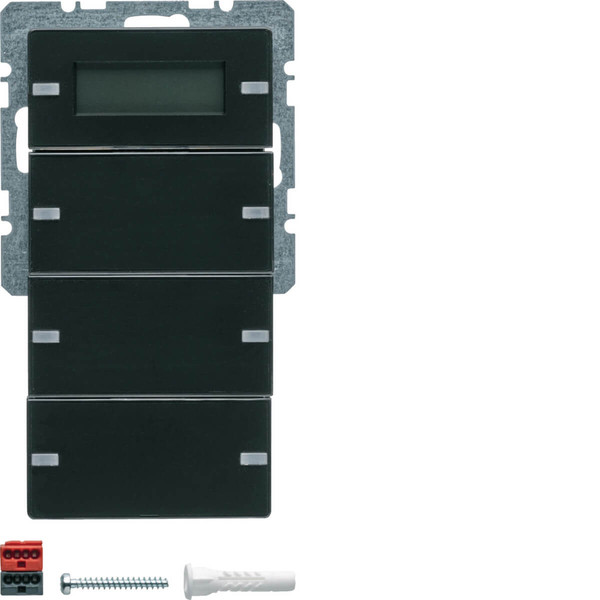 Berker 75663726 Tastsensor 3fach mit Beschriftungsfeldern. RTR. Display Q.x anthrazit. samt