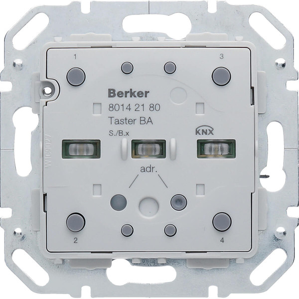 Berker 80142180 Tastsensor-Modul 2fach mit integriertem Busankoppler KNX S.1/B.x