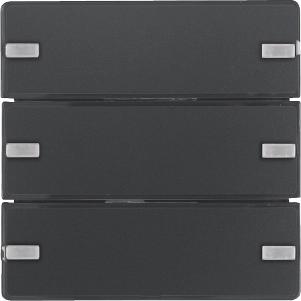 Berker 80143326 Tastsensor 3fach Komfort mit Beschriftungsfeld KNX Q.x anthrazit samt