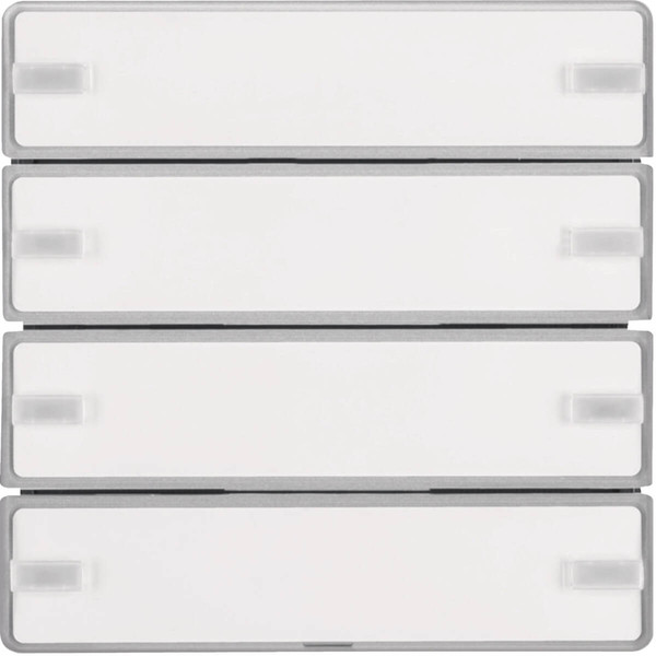 Berker 80144321 Tastsensor 4fach Komfort mit Beschriftungsfeld KNX Q.x alu samt. lackiert