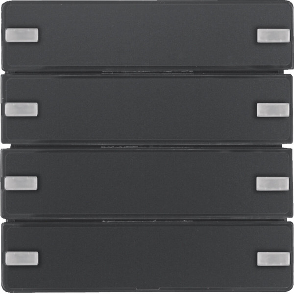 Berker 80144326 Tastsensor 4fach Komfort mit Beschriftungsfeld KNX Q.x anthrazit samt