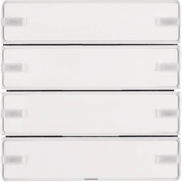 Berker 80144329 Tastsensor 4fach Komfort mit Beschriftungsfeld KNX Q.x polarweiß samt