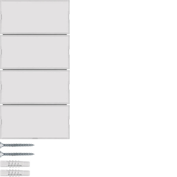Berker 80164780 Tastsensor 4fach Komfort mit Beschriftungsfeld KNX S.1/B.x weiß/polarweiß