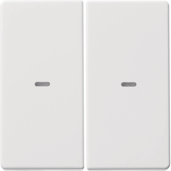 Berker 80960329 Abdeckung für Tastsensor-Modul 2fach mit Linse Q.x polarweiß. samt
