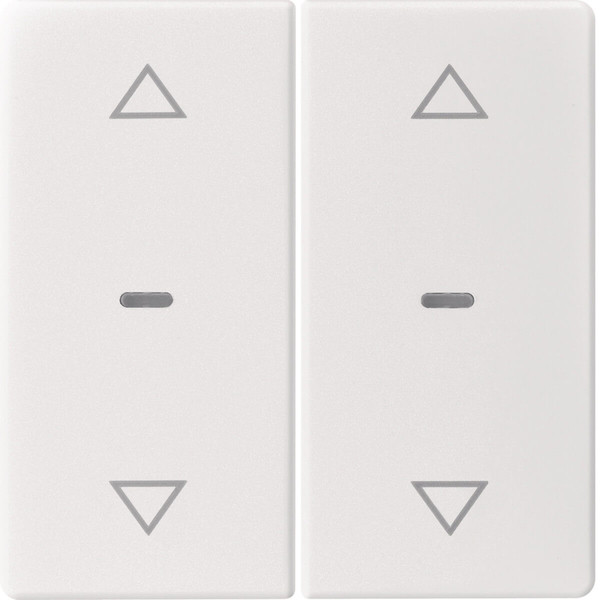 Berker 80961329 Abdeckung für Tastsensor-Modul 2fach mit Pfeil-Symbol Q.x polarweiß
