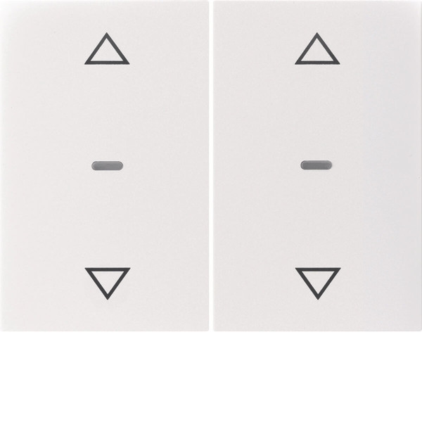 Berker 80961379 Abdeckung für Tastsensor-Modul 2fach mit Pfeil-Symbol K.x polarweiß