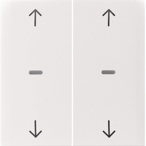 Berker 80961389 Abdeckung für Tastsensor-Modul 2fach mit Pfeil-Symbol S.1/B.x polarweiß glänzend