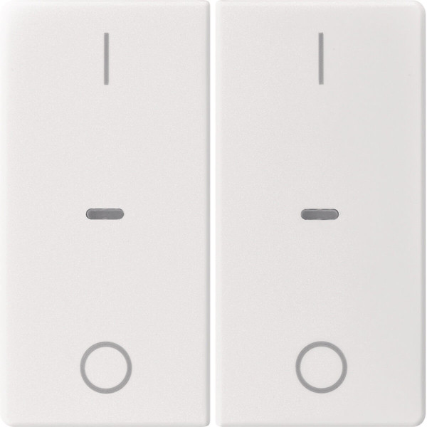 Berker 80962329 Abdeckung für Tastsensor-Modul 2fach mit I/O-Symbol Q.x polarweiß