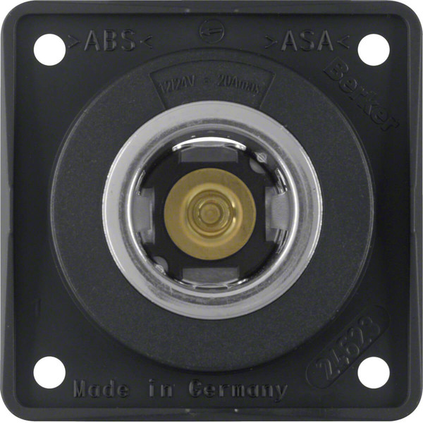 Berker 845712503 Power Steckdose 12 V. Integro Modul-Einsätze. schwarz matt