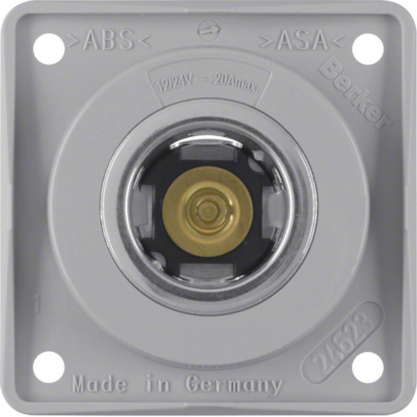 Berker 845712507 Power Steckdose 12 V. Integro Modul-Einsätze. grau glänzend