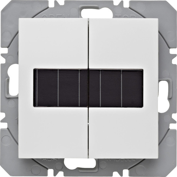 Berker 85656189 KNX-Funk Wandsender 2fach flach Solar quicklink S.1/B.3/B.7 polarweiß. glänzend