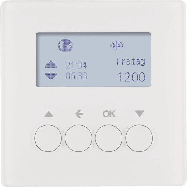 Berker 85745129 KNX-Funk Jalousie-Schaltuhr quicklink Q.x polarweiß. samt