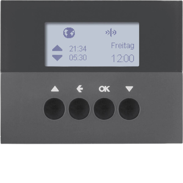 Berker 85745175 KNX-Funk Jalousie-Schaltuhr quicklink K.1 anthrazit. matt