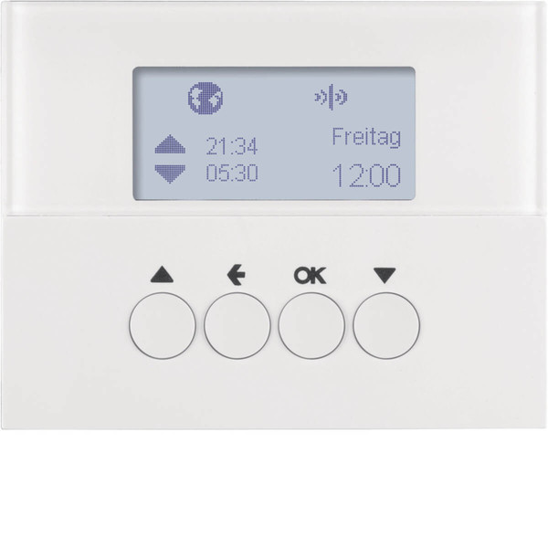 Berker 85745179 KNX-Funk Jalousie-Schaltuhr quicklink K.1 polarweiß. glänzend