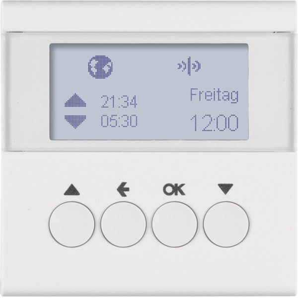 Berker 85745188 KNX-Funk Jalousie-Schaltuhr quicklink S.1/B.3/B.7 polarweiß. matt