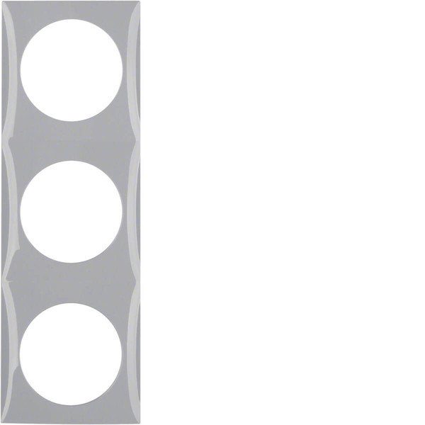 Berker 918192507 Rahmen 3fach. Integro Flow. grau glänzend