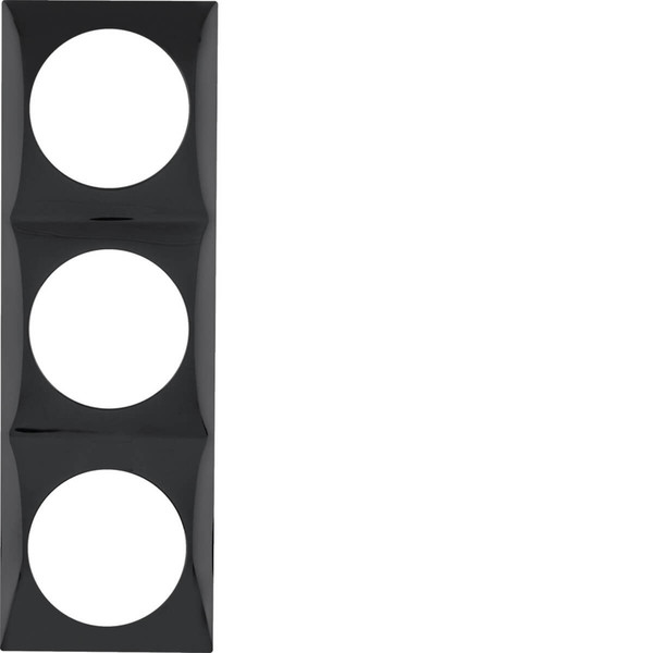 Berker 918192510 Rahmen 3fach. Integro Flow. schwarz glänzend