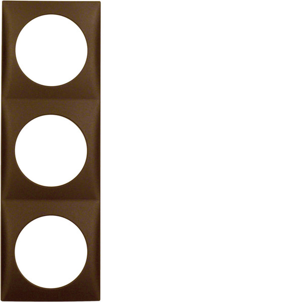 Berker 918192511 Rahmen 3fach. Integro Flow. braun matt