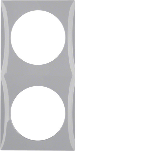 Berker 918262507 Rahmen 2fach. Integro Flow. grau glänzend