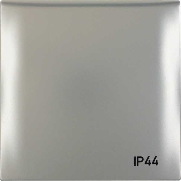 Berker 918282568 Rahmen mit Klappdeckel und Aufdruck IP44. Integro Flow. chrom m.. lackiert
